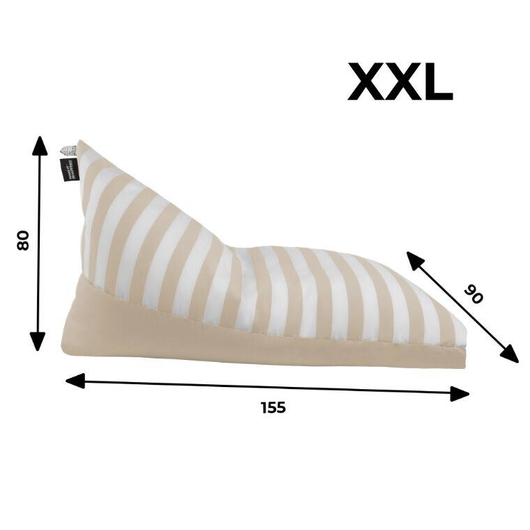 Pouf Piramide Toldotex Ecrù impermeabile per uso interno o esterno (5)