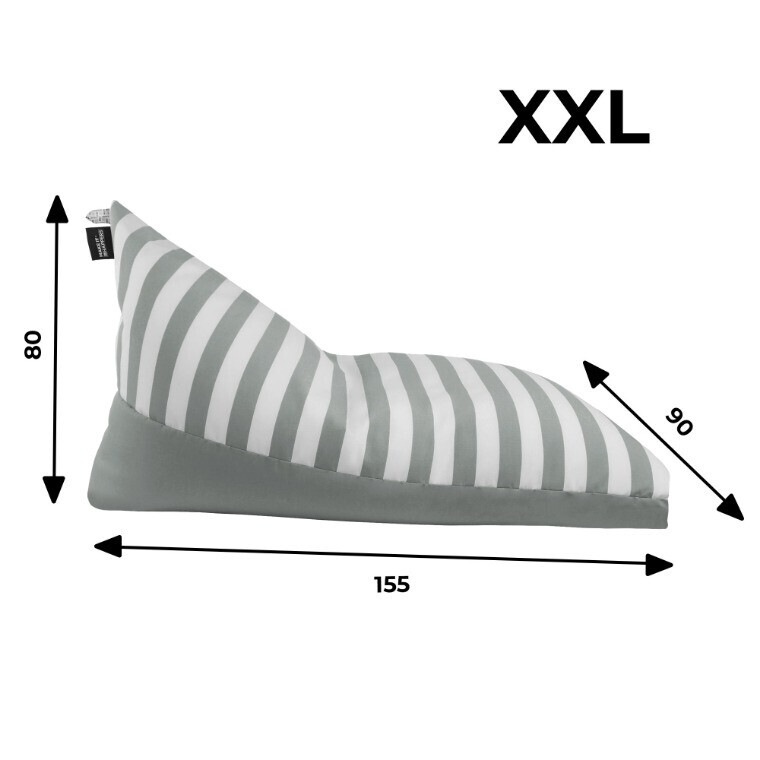 Pouf Piramide Toldotex Grigio impermeabile per uso interno o esterno (5)