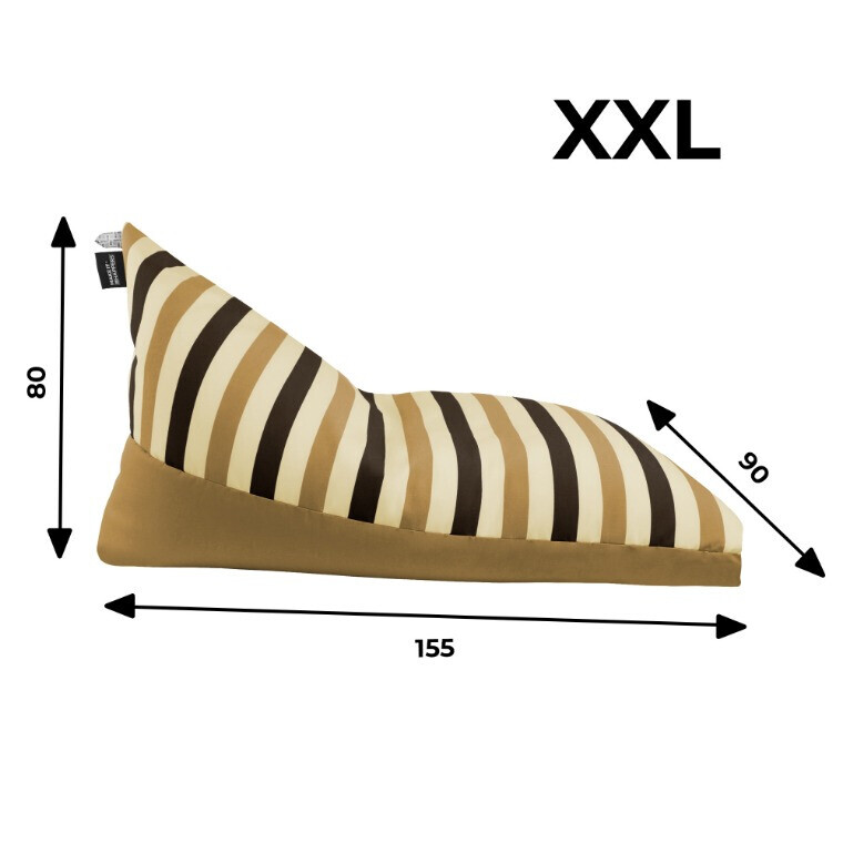 Pouf Piramide Toldotex Senape impermeabile per uso interno o esterno (5)