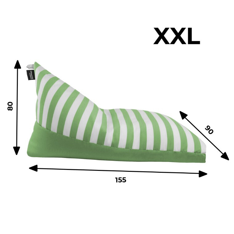 Pouf Piramide Toldotex Verde impermeabile per uso interno o esterno (5)