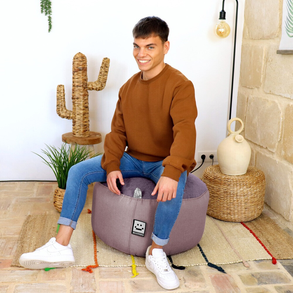 Puff Redondo Tex Morado (1)