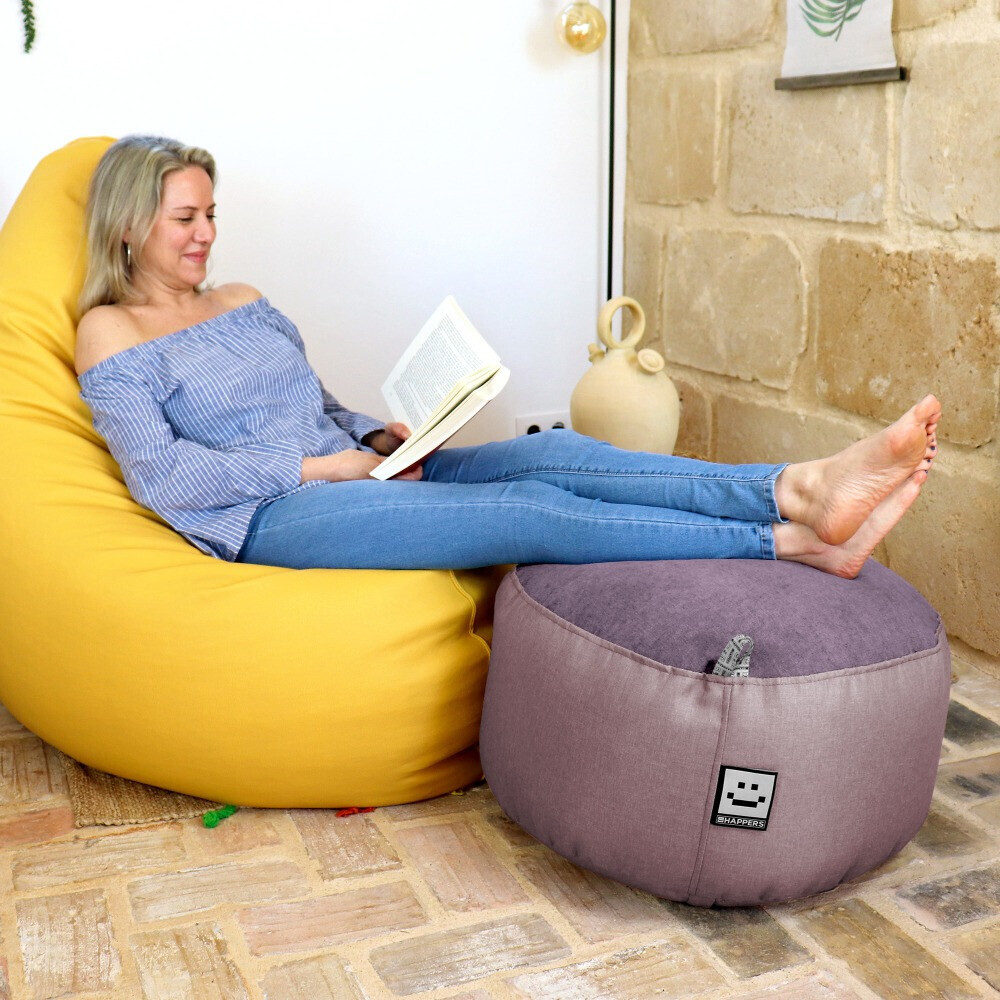 Puff Redondo Tex Morado (3)