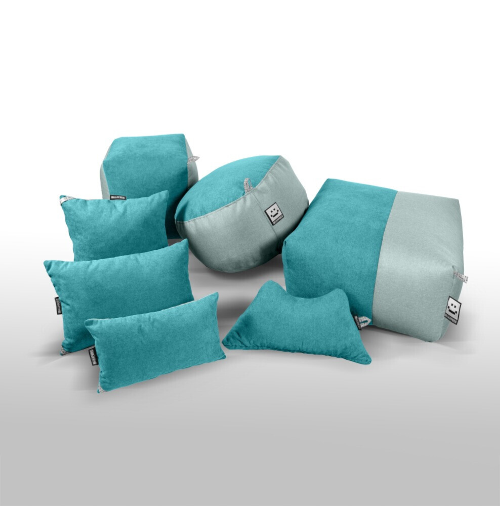 Puff Redondo Tex Turquesa (4)