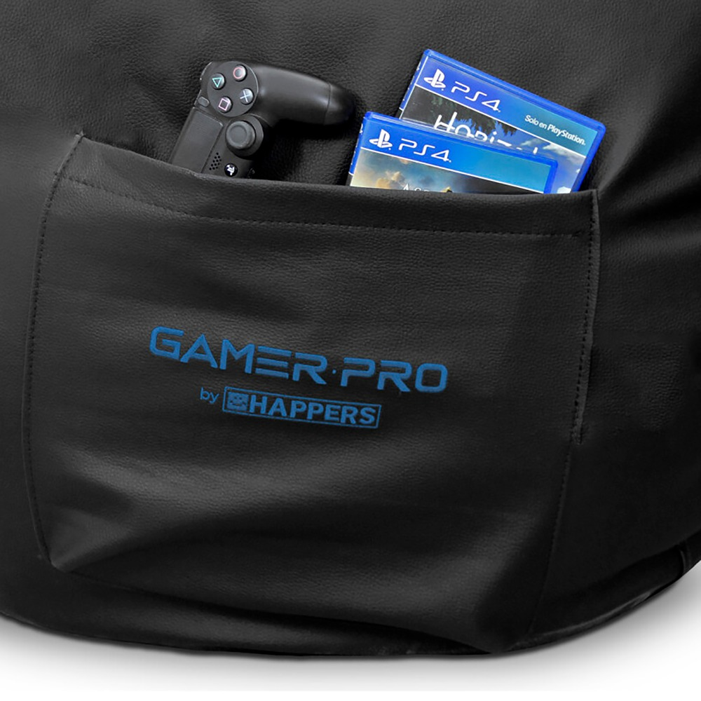 Pouf Rotondo Gamer Blu (1)