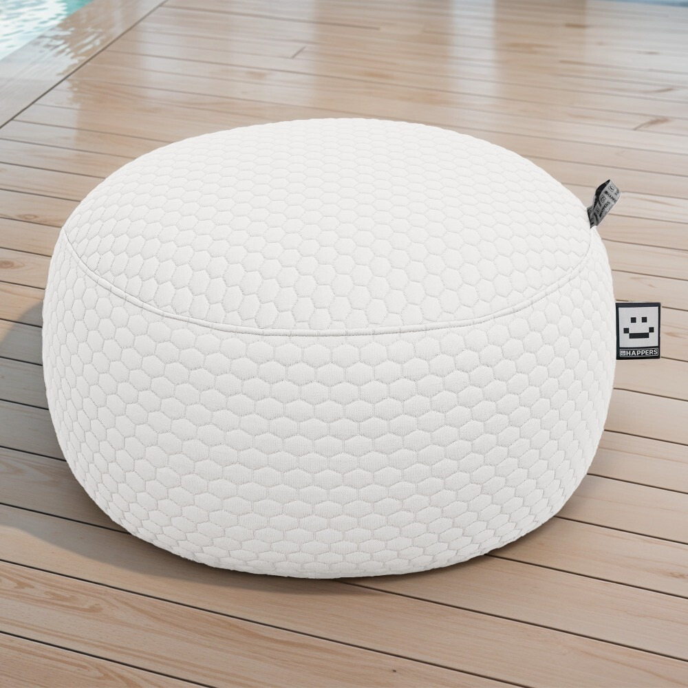 Pouf Rotondo Nita Bianco (2)