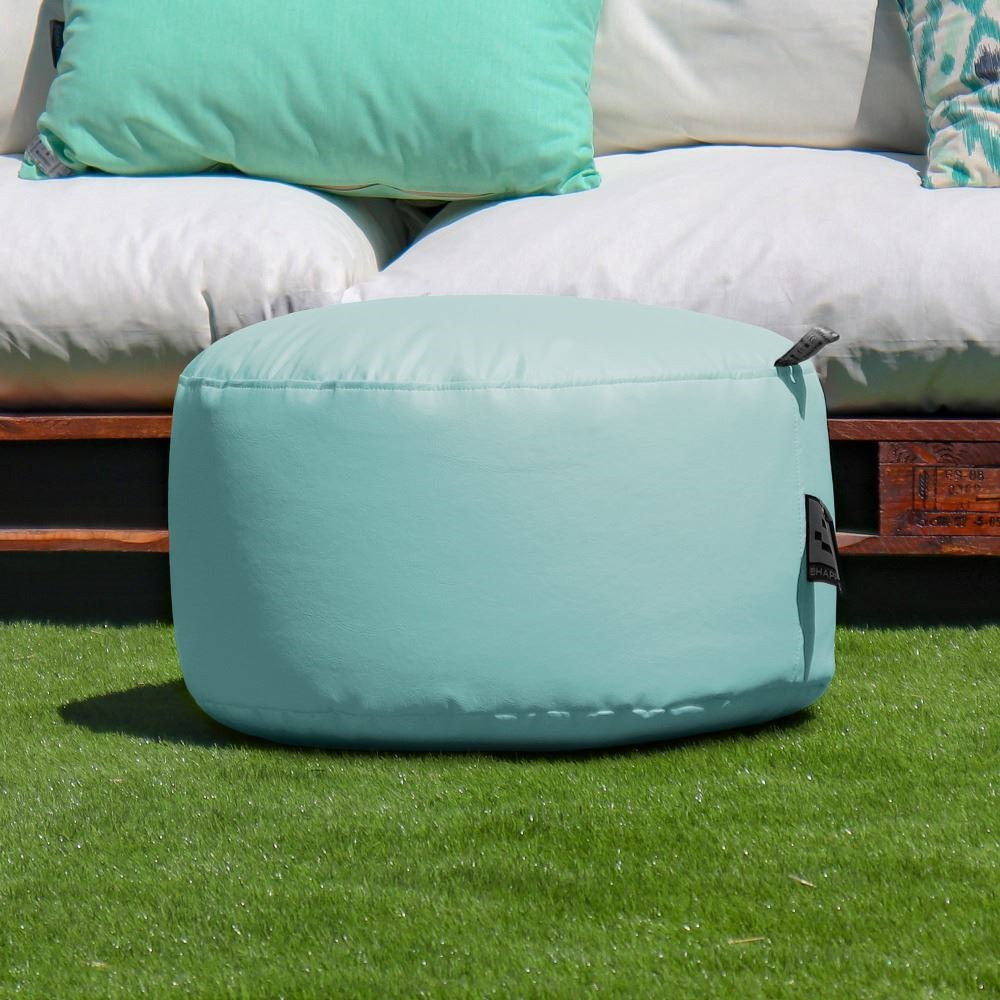 Puff Redondo Polipiel Outdoor Azul Cielo Happers (1)