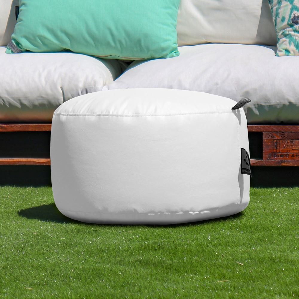 Puff Redondo Polipiel Outdoor Blanco Happers (1)
