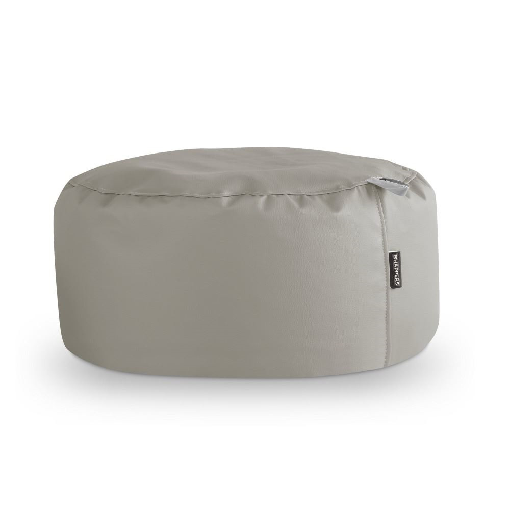 Puff Redondo Polipiel Outdoor Gris Claro Happers ()
