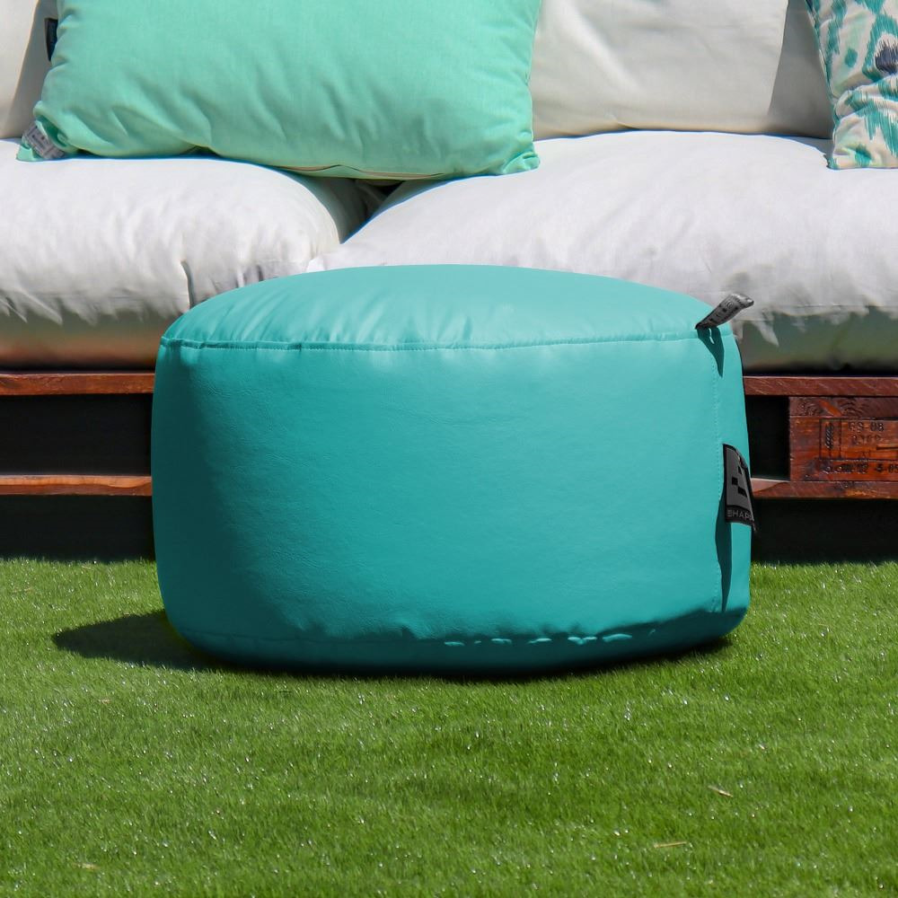 Puff Redondo Polipiel Outdoor Turquesa Happers (1)
