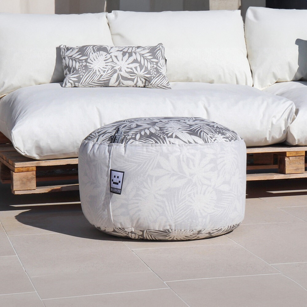 Puff Redondo Print Gris (2)