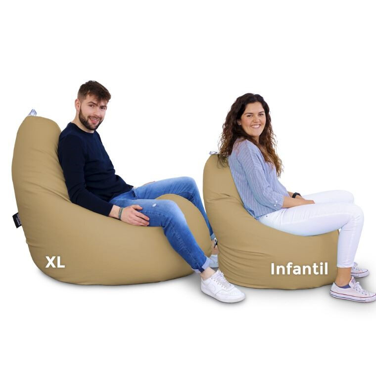 Puff Pera Relax Polipiel Beige (1)