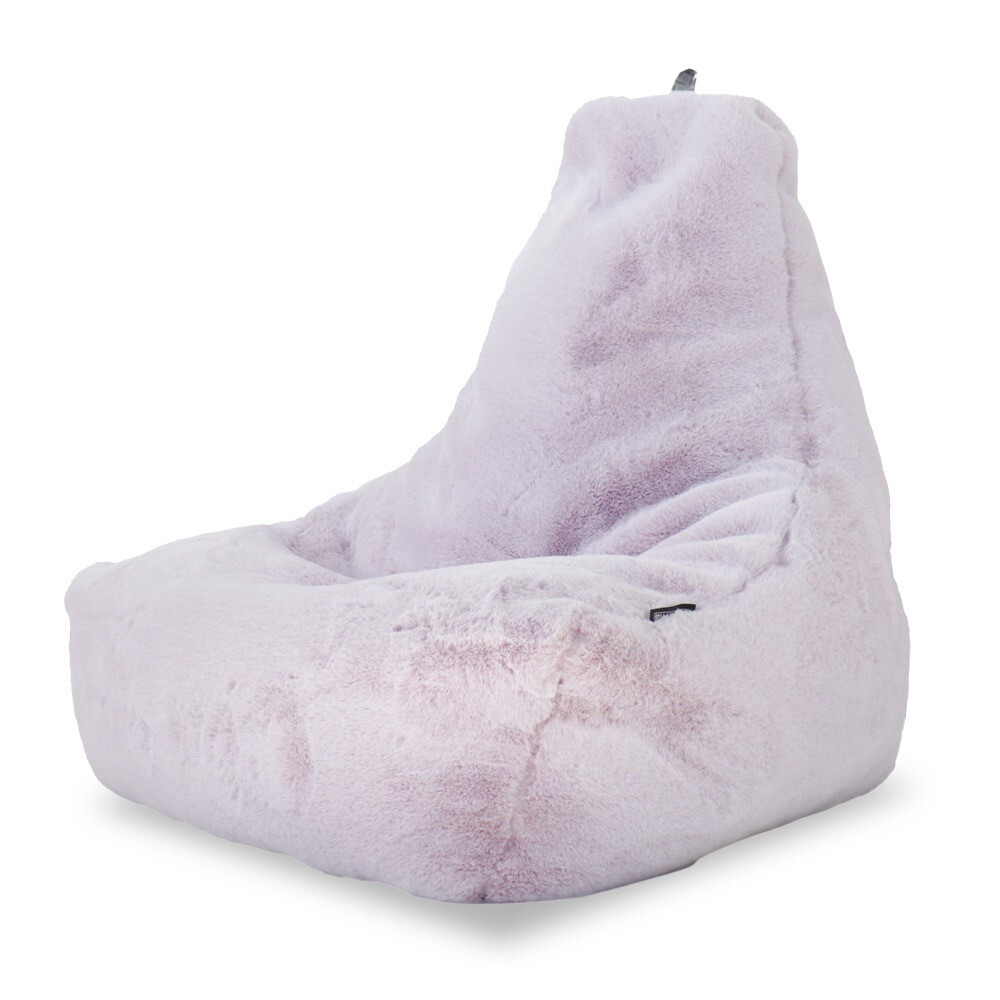 Pouf Salotto con Riempimento Incluso Pelo Lavanda ()