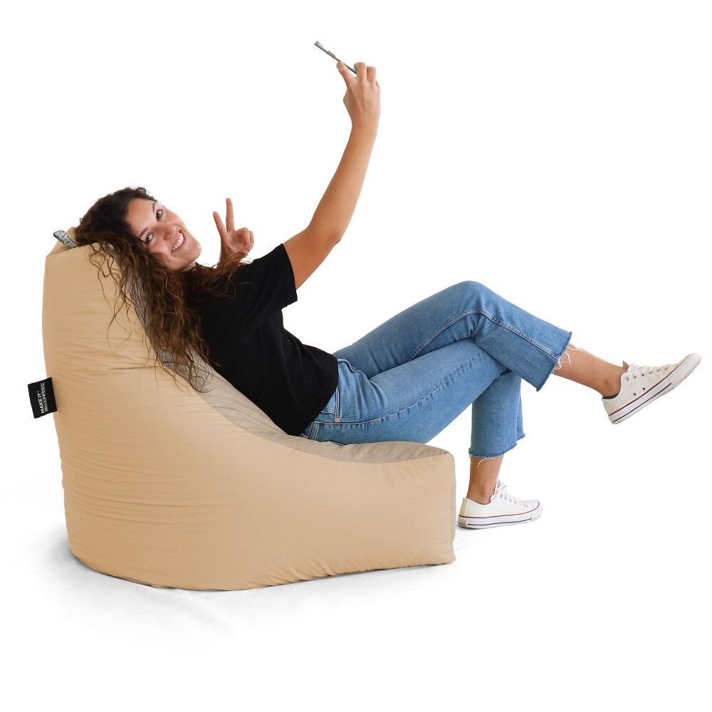 Pouf Salotto e Giardino con imbottitura Beige (11)
