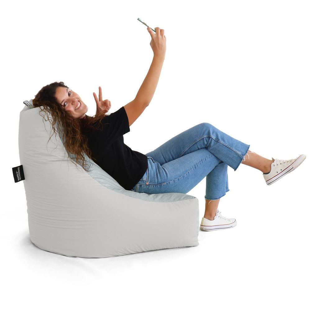 Pouf Salotto e Giardino con imbottitura Grigio Chiaro (11)