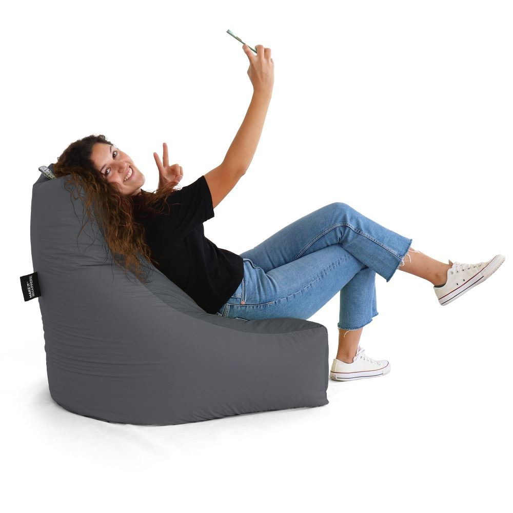 Pouf Salotto e Giardino con imbottitura Grigio (11)