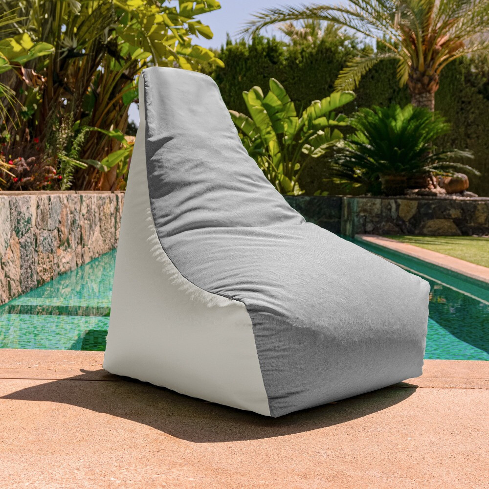 Pouf Salotto e Giardino con imbottitura Grigio Chiaro (2)