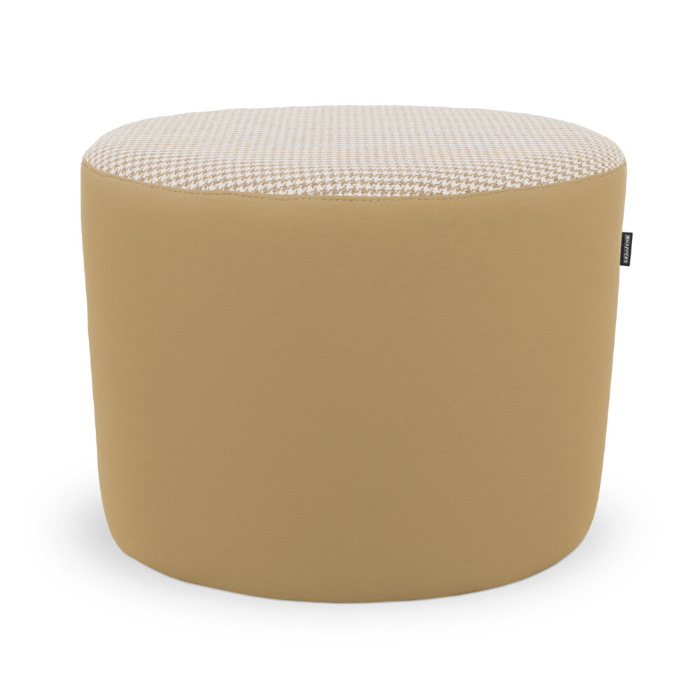 Pouf sgabello Ovale Pinna Jacquard Beige ()
