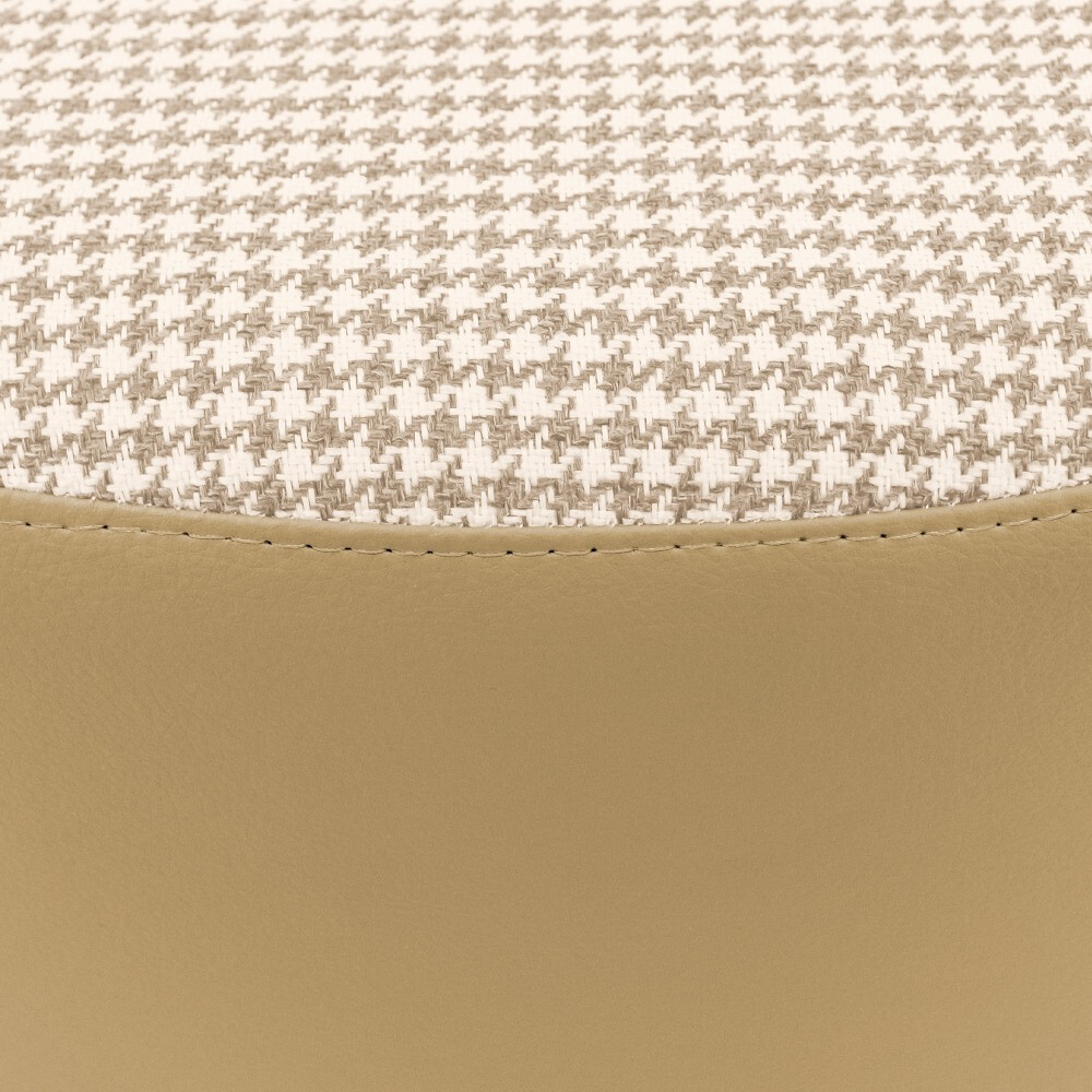Pouf sgabello Ovale Pinna Jacquard Beige (4)