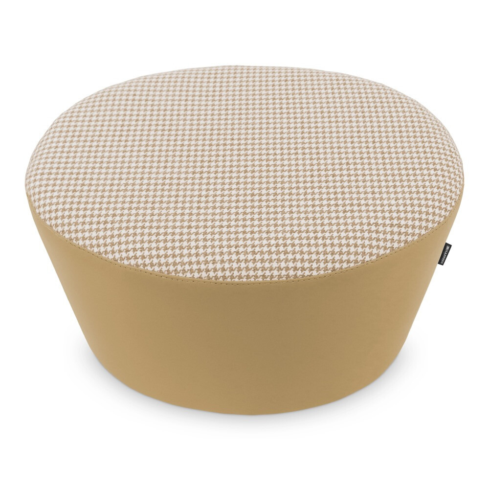 Pouf sgabello Ovale Pinna Jacquard Beige (7)