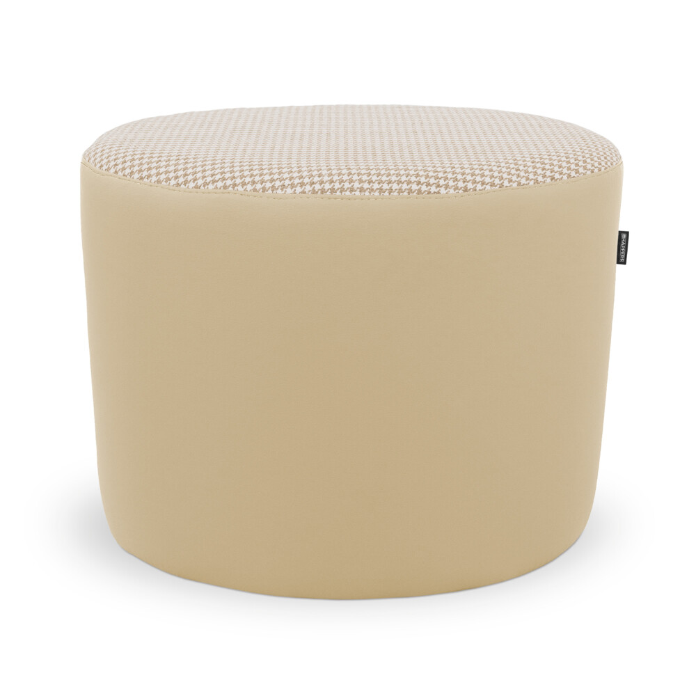 Pouf sgabello Ovale Pinna Jacquard Ecrù ()