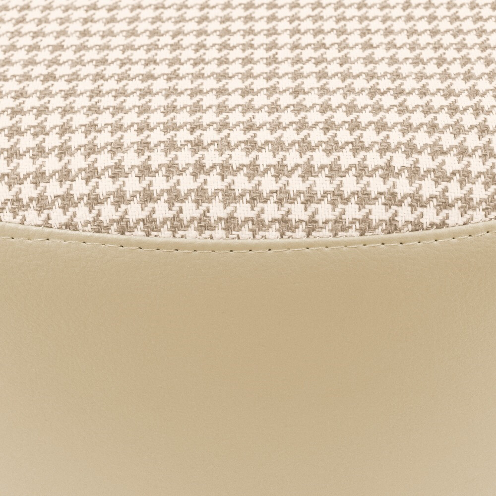 Pouf sgabello Ovale Pinna Jacquard Ecrù (4)