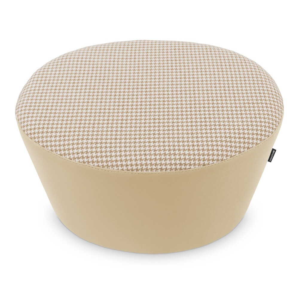 Pouf sgabello Ovale Pinna Jacquard Ecrù (7)