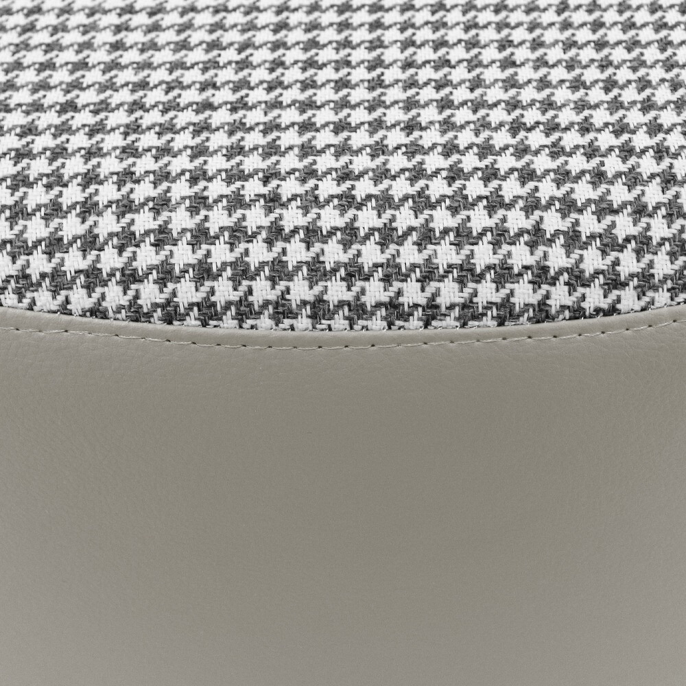 Pouf sgabello Ovale Pinna Jacquard Grigio Chiaro (4)
