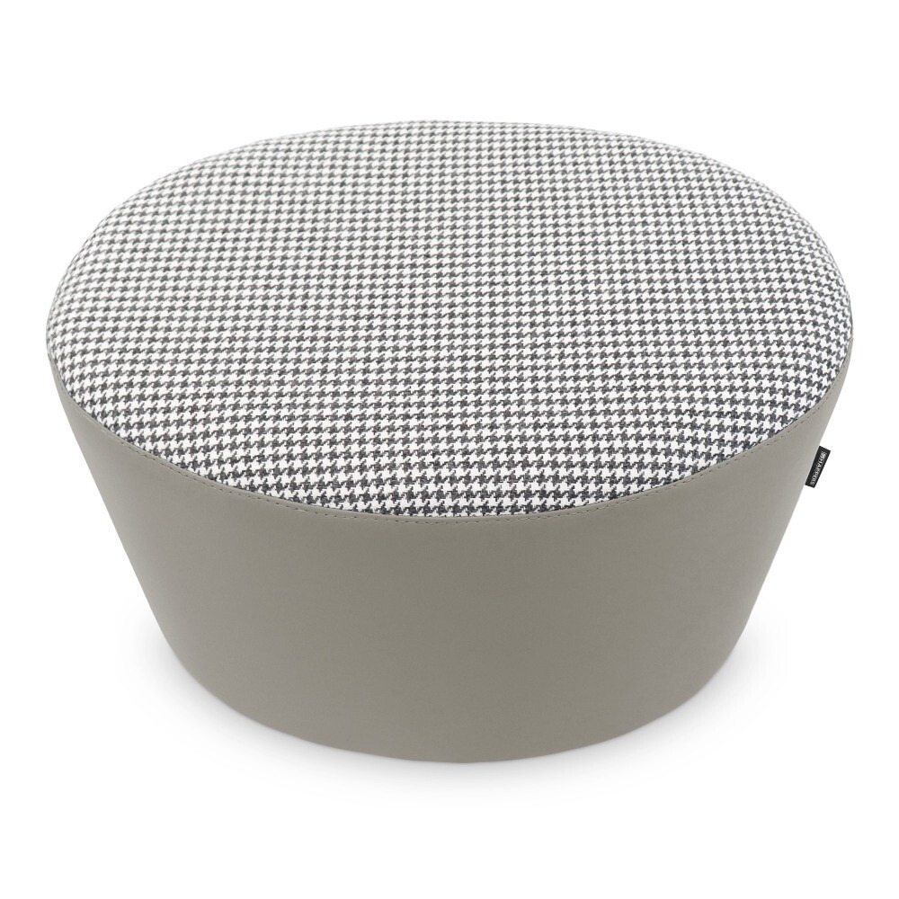 Pouf sgabello Ovale Pinna Jacquard Grigio Chiaro (7)