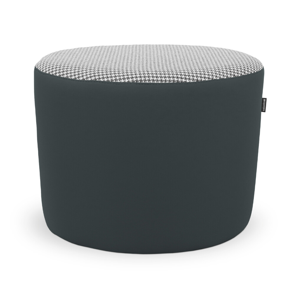 Pouf sgabello Ovale Pinna Jacquard Grigio ()