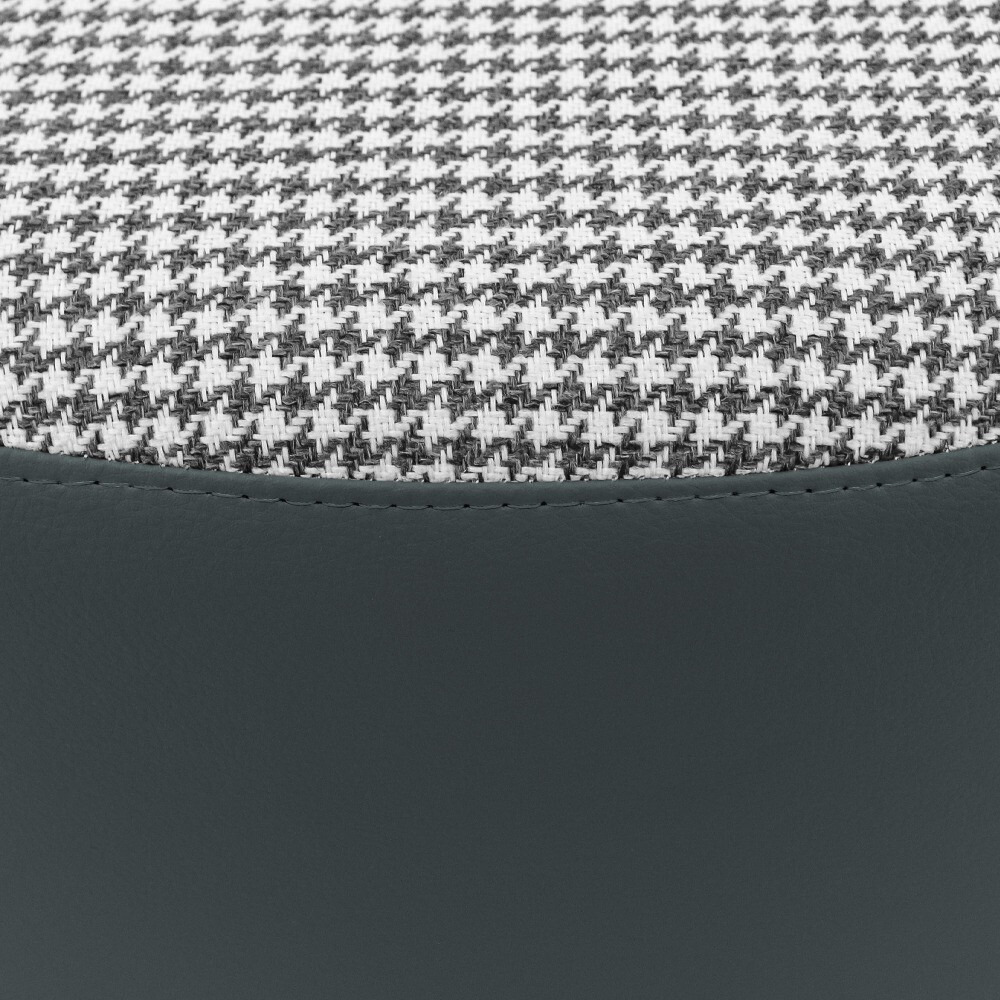 Pouf sgabello Ovale Pinna Jacquard Grigio (4)