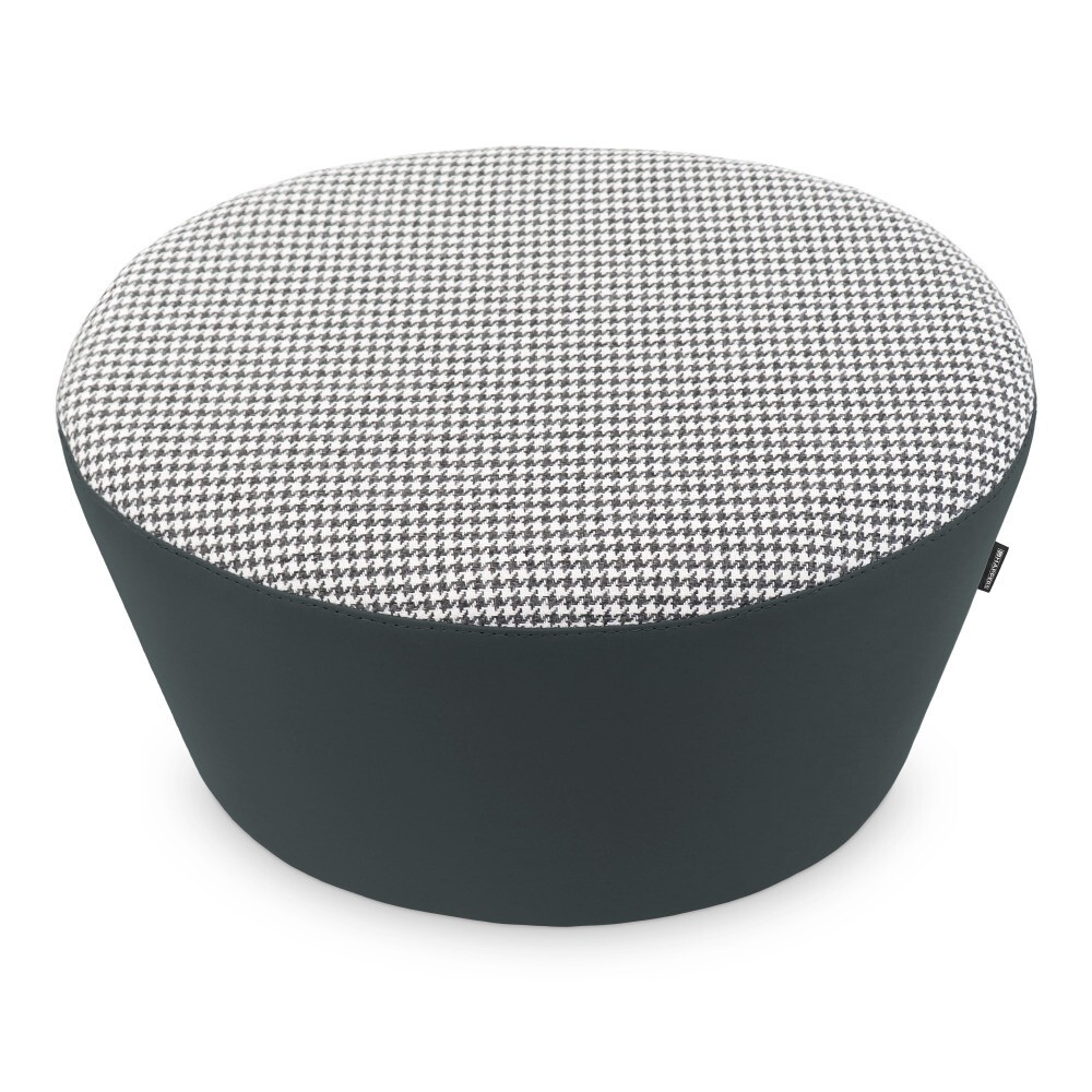 Pouf sgabello Ovale Pinna Jacquard Grigio (7)