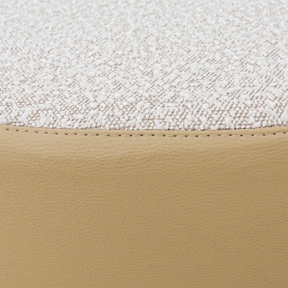 Pouf sgabello Ovale Teddy Jacquard Beige (4)