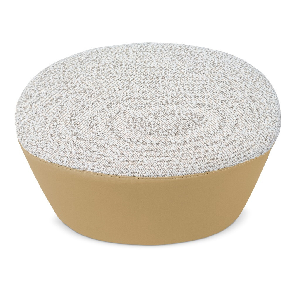 Pouf sgabello Ovale Teddy Jacquard Beige (7)