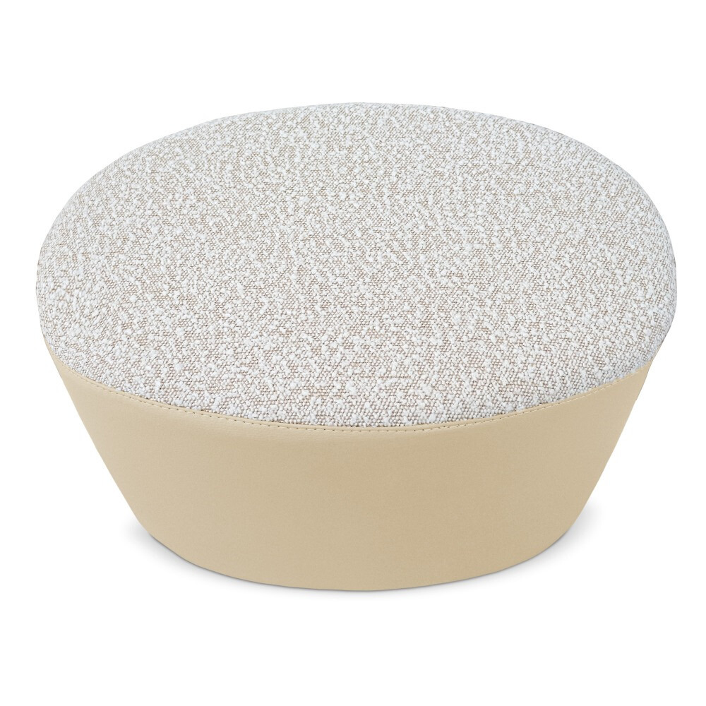 Pouf sgabello Ovale Teddy Jacquard Ecrù (7)