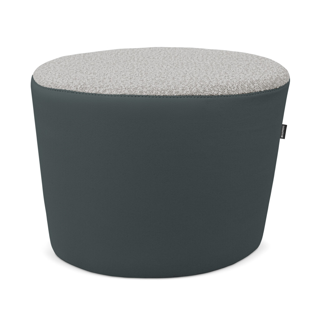 Pouf sgabello Ovale Teddy Jacquard Grigio ()