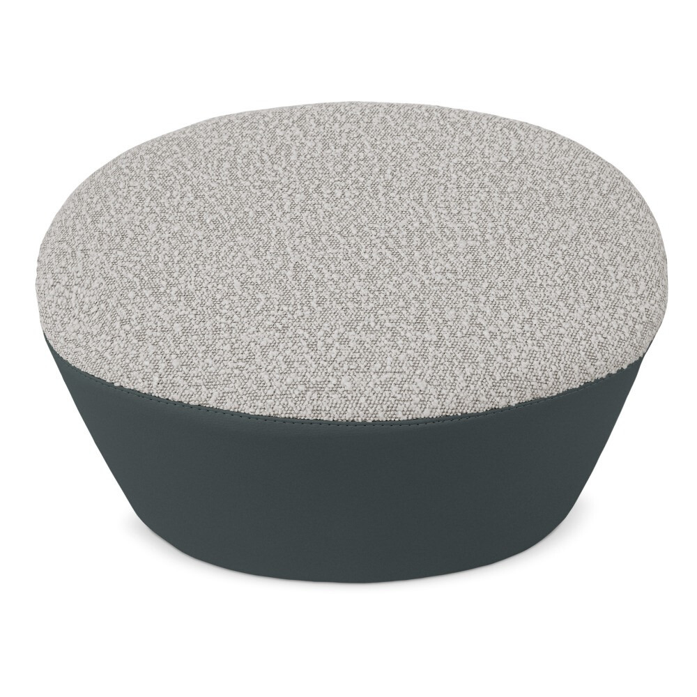 Pouf sgabello Ovale Teddy Jacquard Grigio (7)