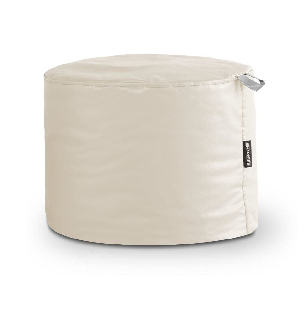 Puff Taburete Polipiel Exterior Crudo Happers ()