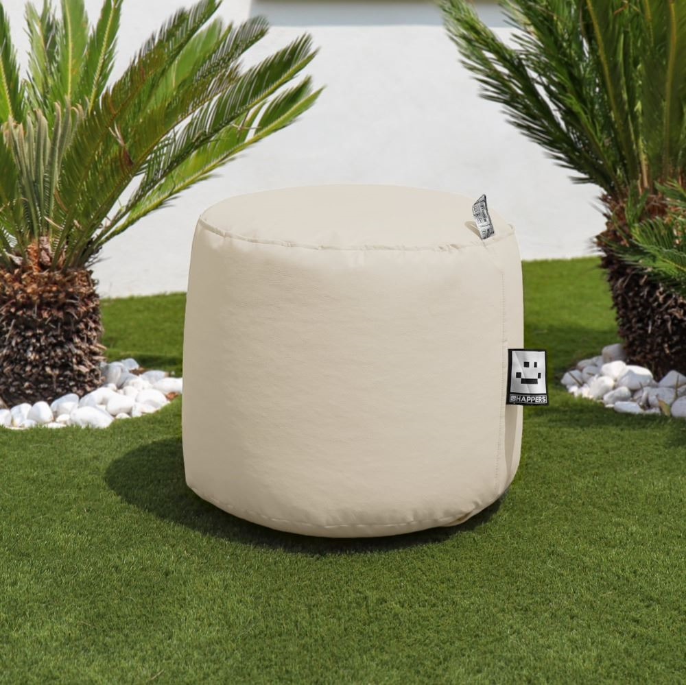Puff Taburete Polipiel Exterior Crudo Happers (5)