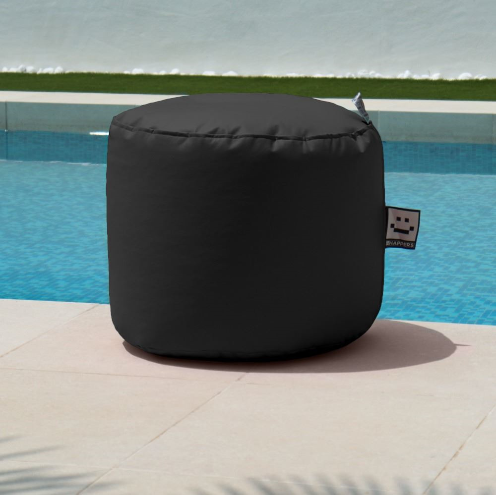 Puff Taburete Polipiel Exterior Negro Happers (4)