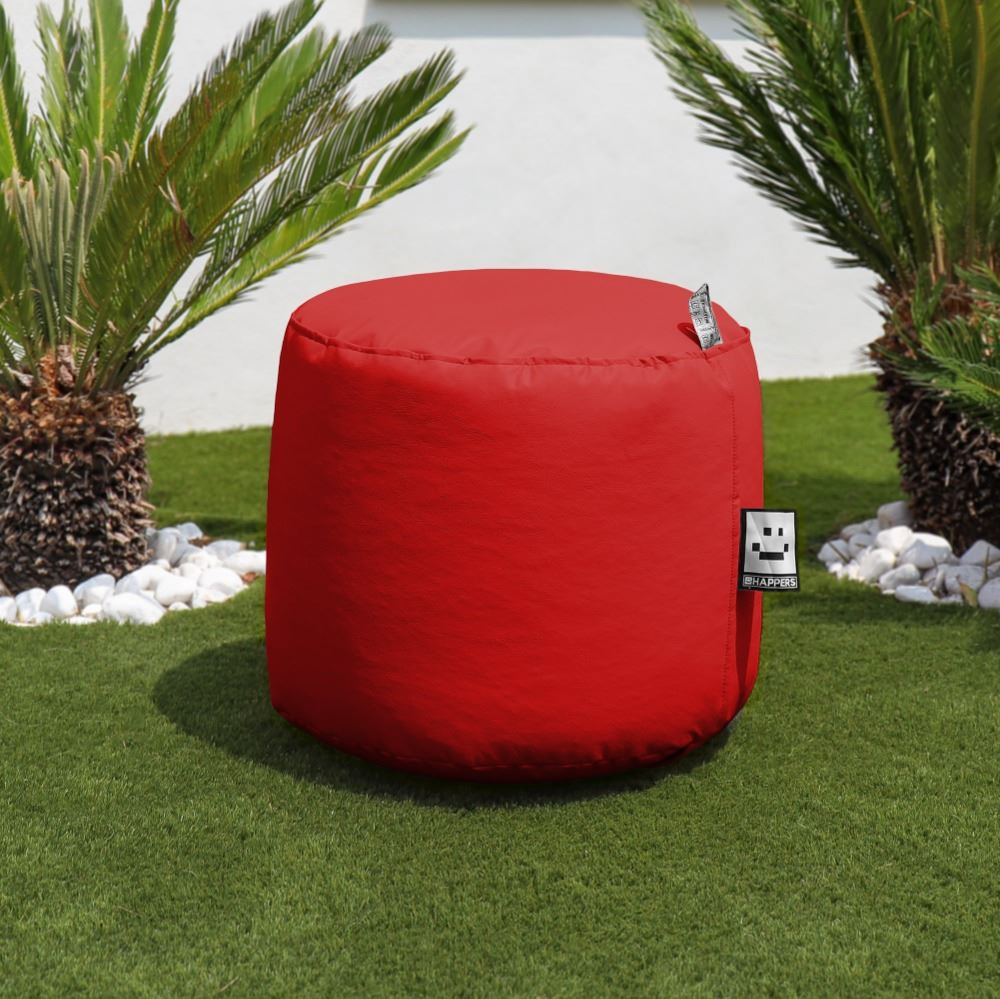 Puff Taburete Polipiel Exterior Rojo Happers (5)