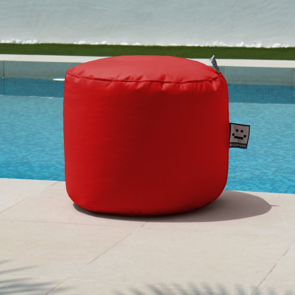 Puff Taburete Polipiel Exterior Rojo Happers (6)