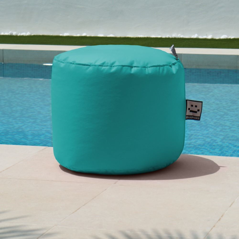 Puff Taburete Polipiel Exterior Turquesa Happers (6)