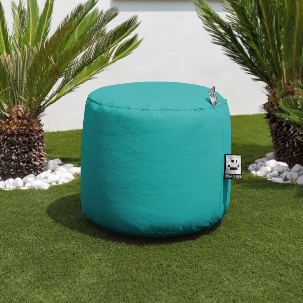 Puff Taburete Polipiel Exterior Turquesa Happers (5)