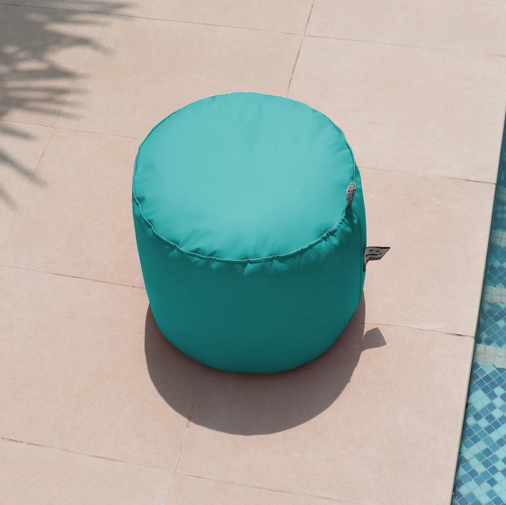 Puff Taburete Polipiel Exterior Turquesa Happers (2)