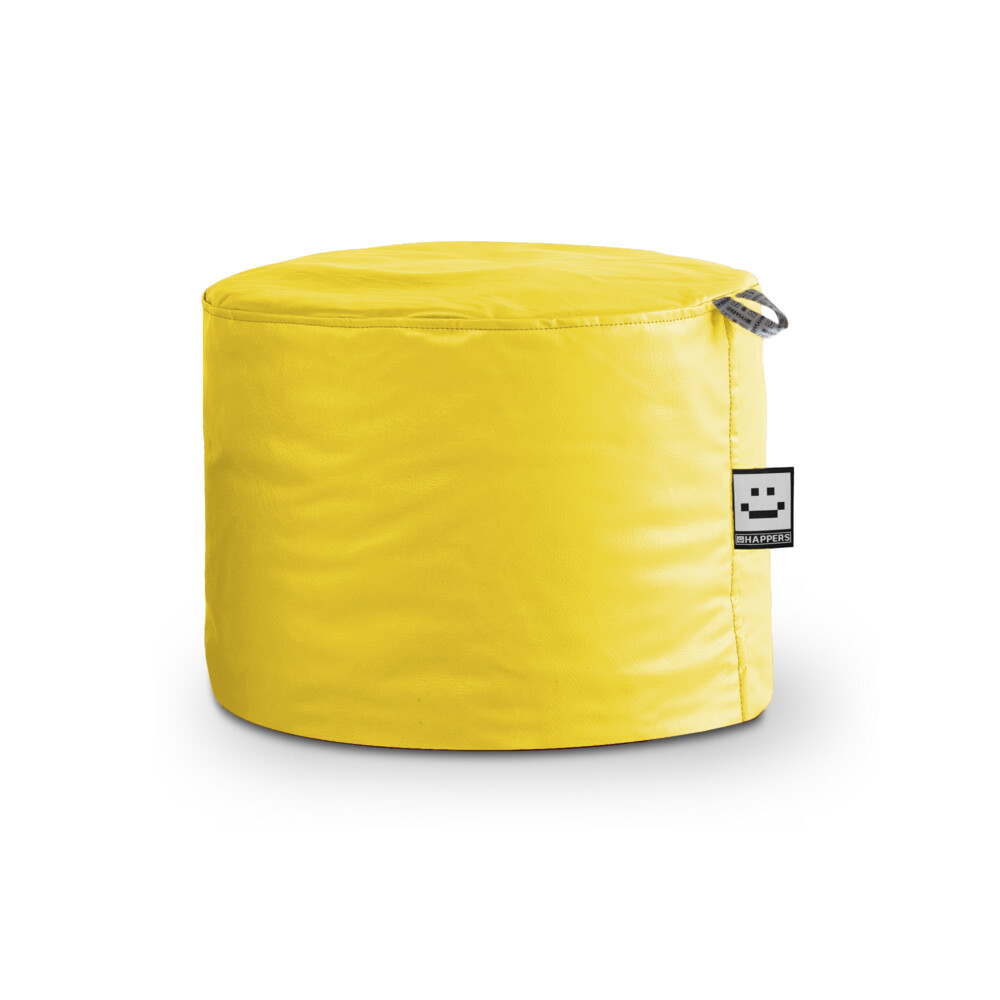 Puff Taburete Polipiel Indoor Amarillo Happers ()