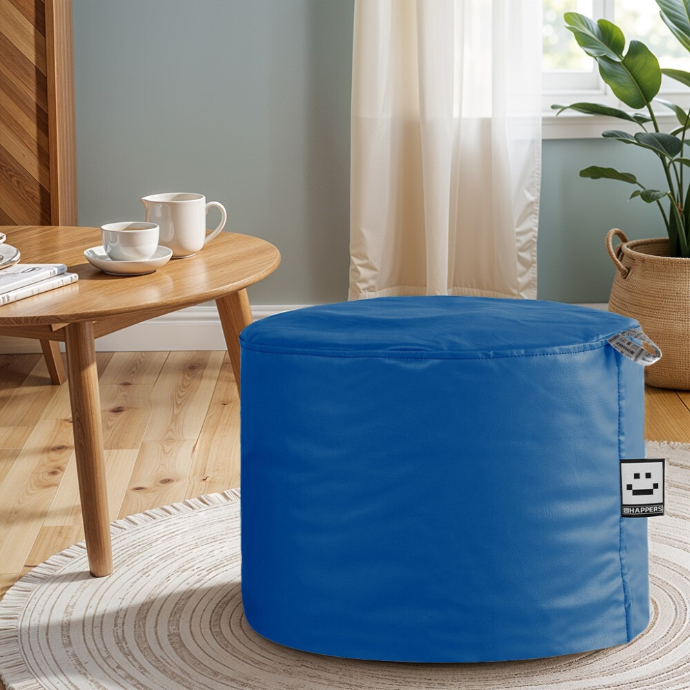 Pouf Sgabello Similpelle da Interno Blu Happers (1)