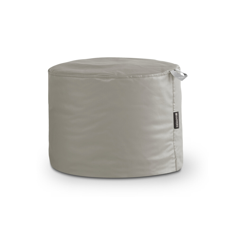Pouf Sgabello Similpelle da Interno Cenere Happers ()