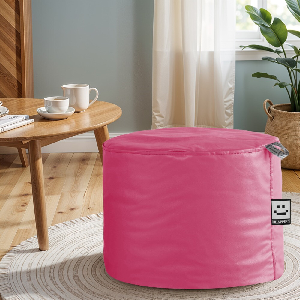 Pouf Sgabello Similpelle da Interno Fucsia Happers (1)