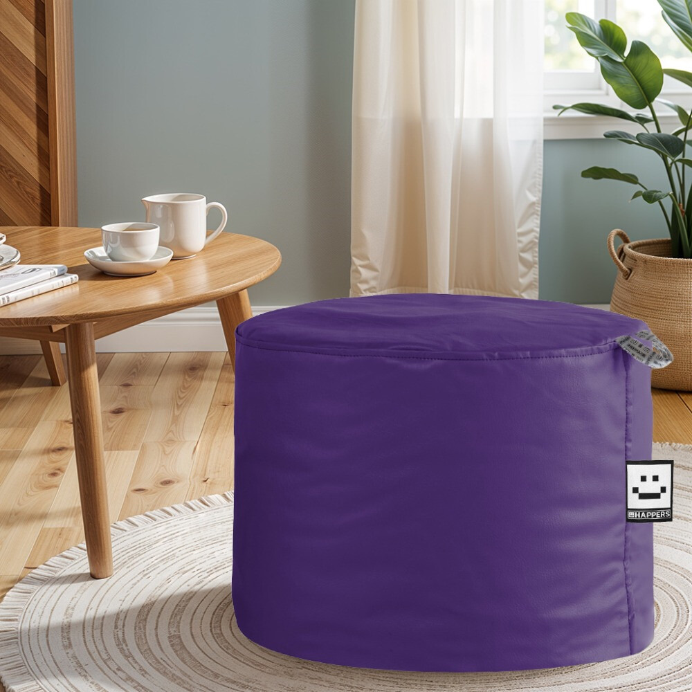 Pouf Sgabello Similpelle da Interno Lilla Happers (1)