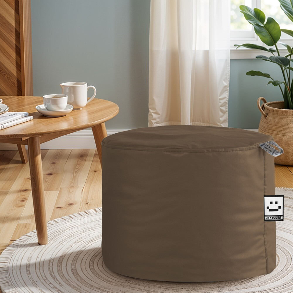Pouf Sgabello Similpelle da Interno Marrone Happers (1)